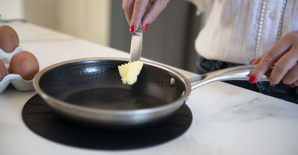 Adding a knob of butter