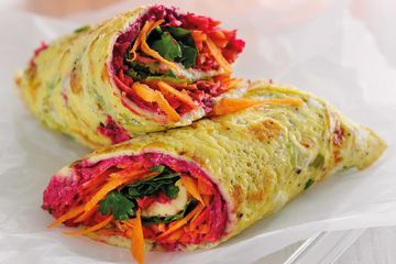 Rainbow egg wrap