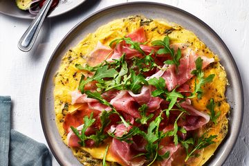 Paul Foster open omelette with prosciutto